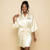 Personalized Cream Beige Robes for Women and Girls