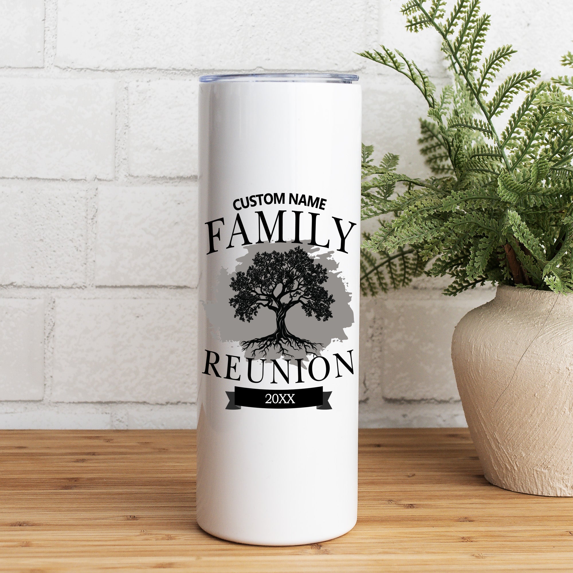 A personalized family tree tumbler with custom name, the perfect gift for parents and family gatherings.
