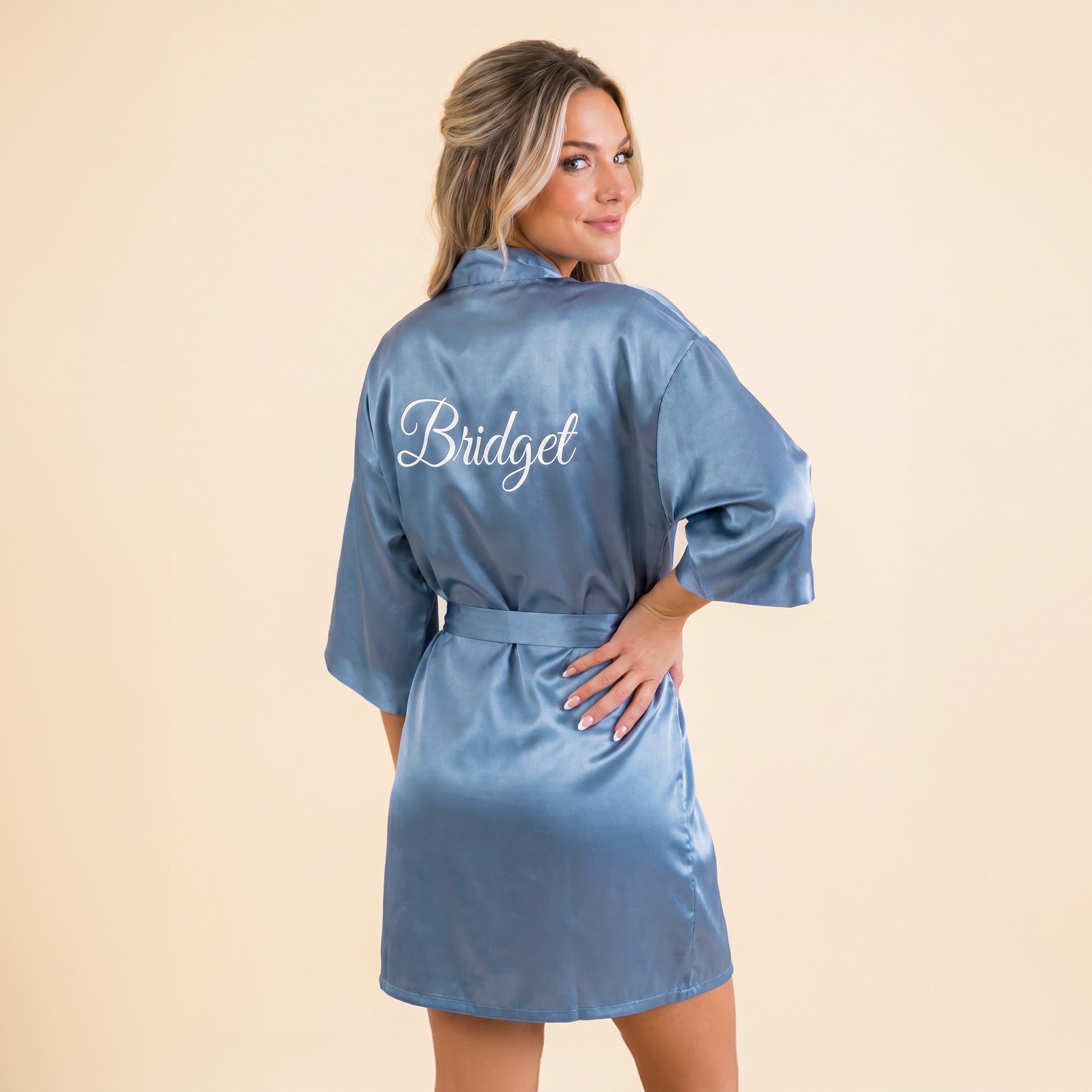 Personalized Dusty Blue Robes for Women and Girls