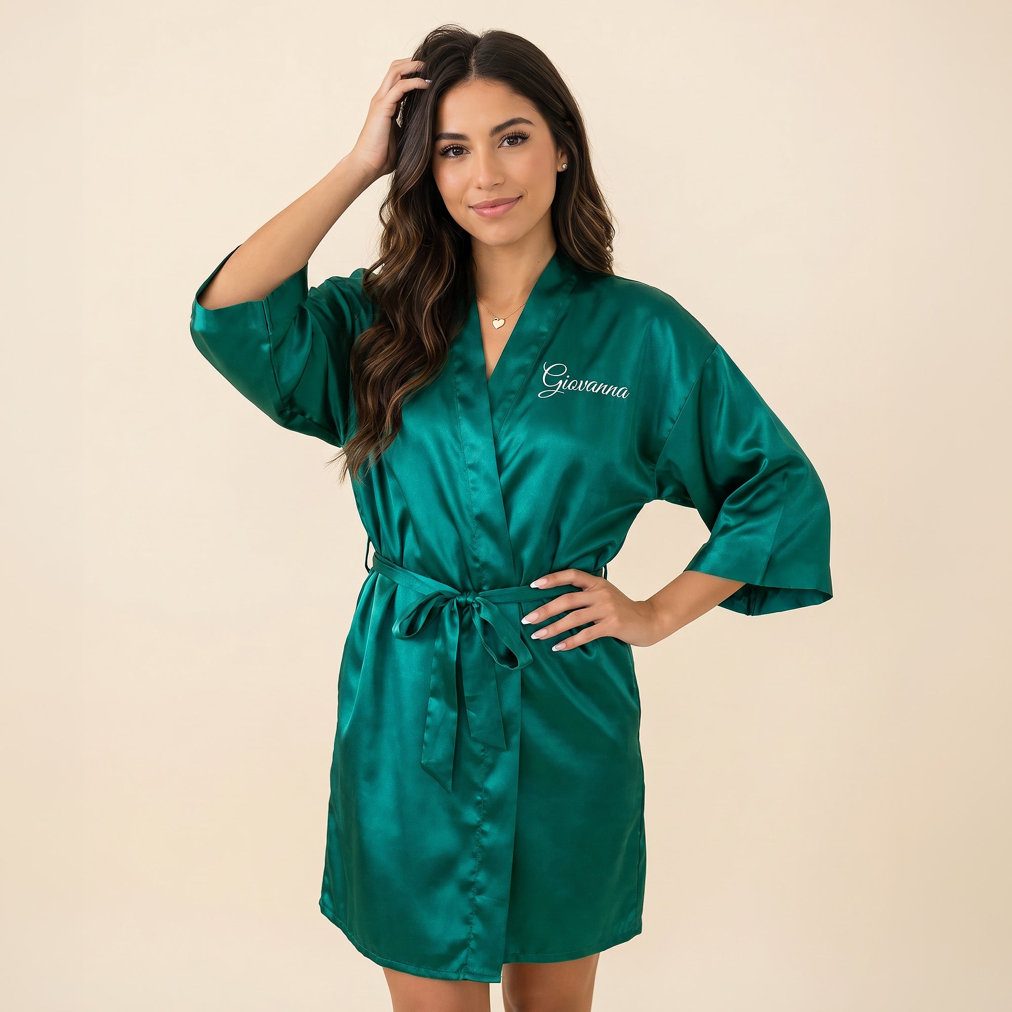 Personalized Emerald Green Robes for Women and Girls