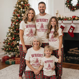 Comfort Colors Varsity Personalized Family Christmas Shirts with Location and Year