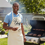 Chef Hat w Name Personalized Apron w Pocket, Custom Gifts for Dad and Grandpa