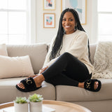 Block Initials Fluffy Slippers – Personalized Gift for Her