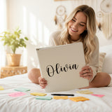 Personalized Binder w Name for Women and Teen Girls, Faux Leather