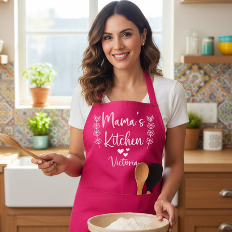 Grandma's Kitchen Personalized Apron w Name & Pocket, Custom Gifts for Women - Gifts Are Blue