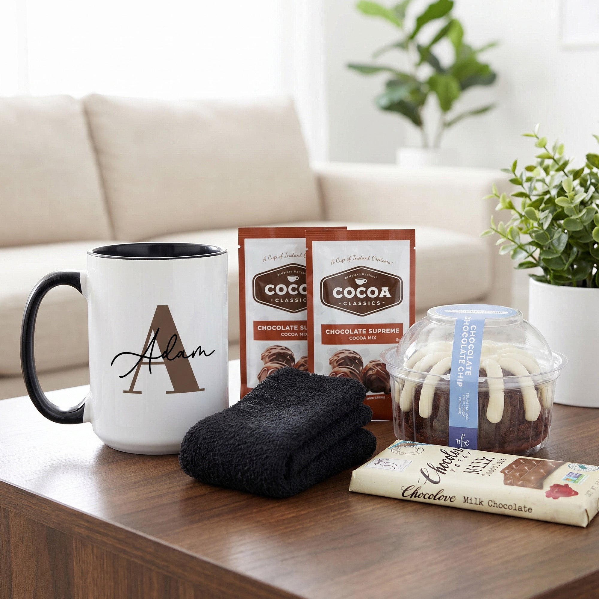 The Chocolate Bundt Gift Basket for Men with Mug, Cake, & Candy Bar