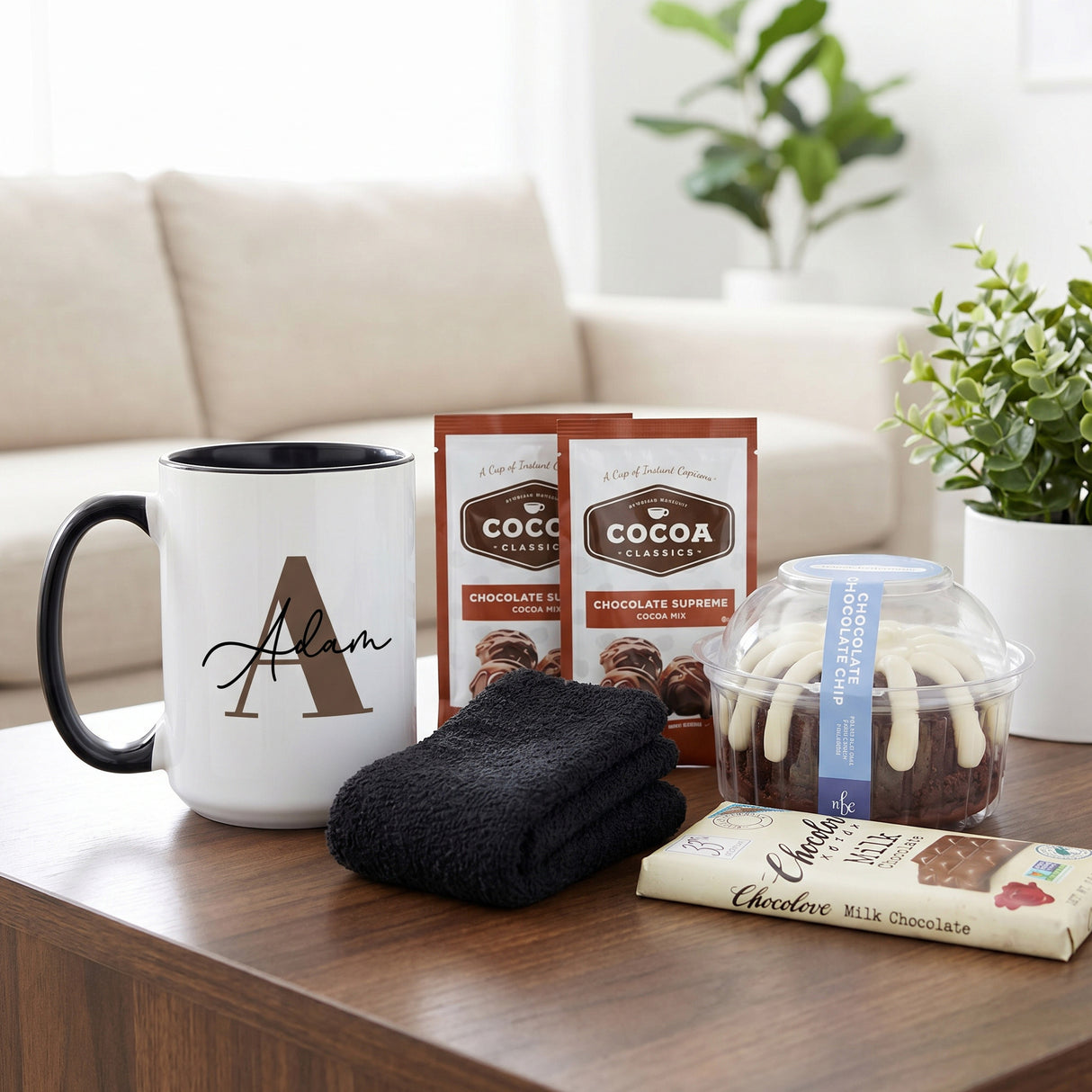 The Chocolate Bundt Gift Basket for Men with Mug, Cake, & Candy Bar