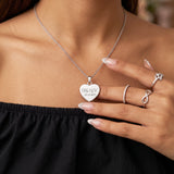 Mis XV Heart Shape Necklace with Engraved Date