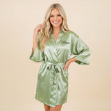 Personalized Sage Green Robes for Women and Girls