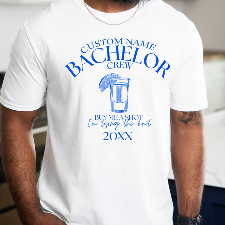 Custom groom shirt with funny text is the perfect gift for him before the wedding, and matching gift for groomsmen. 