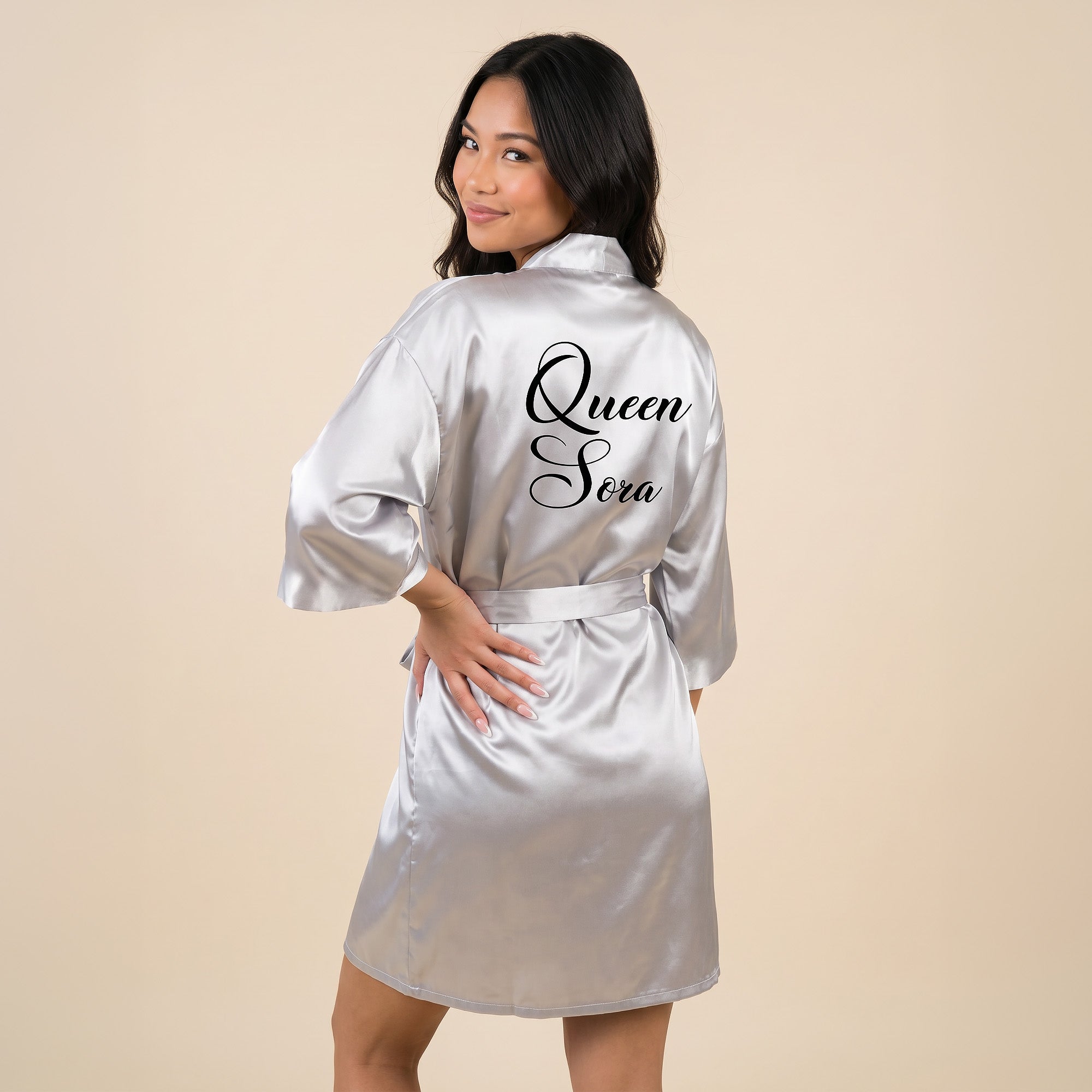 Personalized Misty Silver Robes for Women and Girls