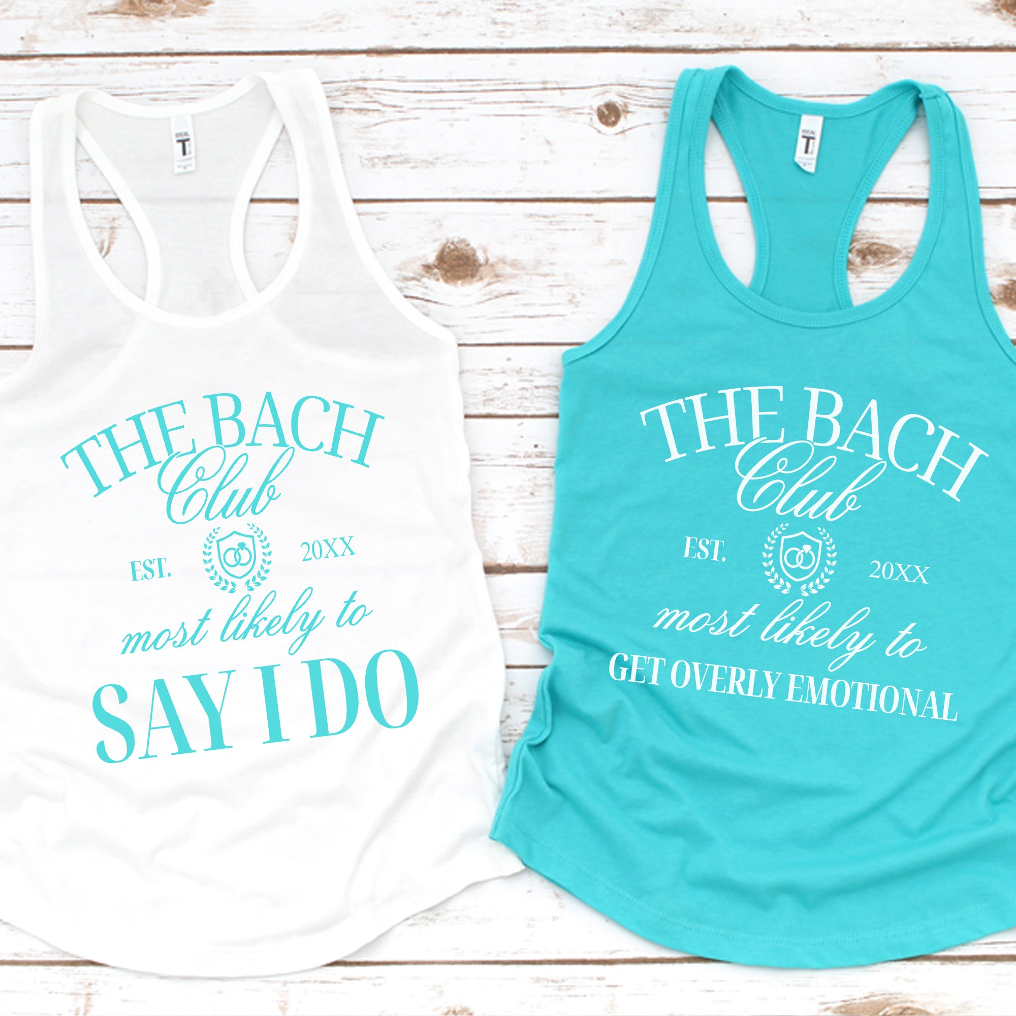 Gift for bridesmaid with matching bachelorette party tank top. Custom bridal party shirt perfect for the big weekend.