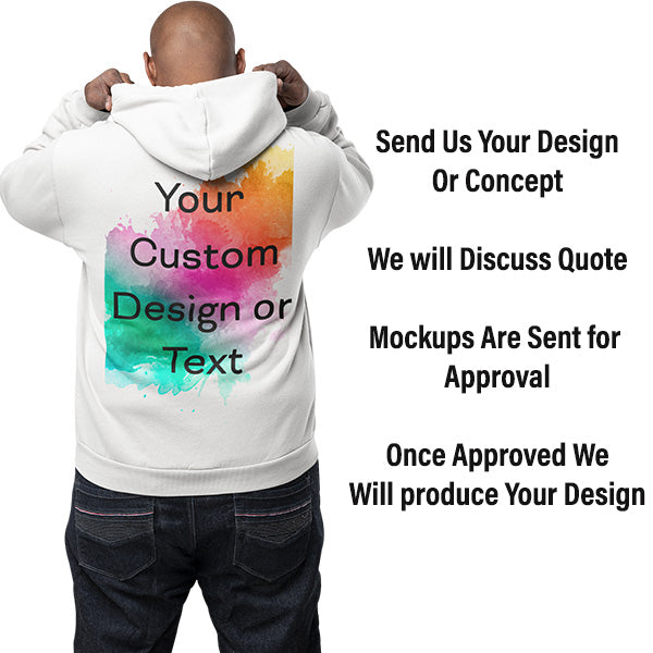 All custom designs come with a free digital mockup before production. all SKUs