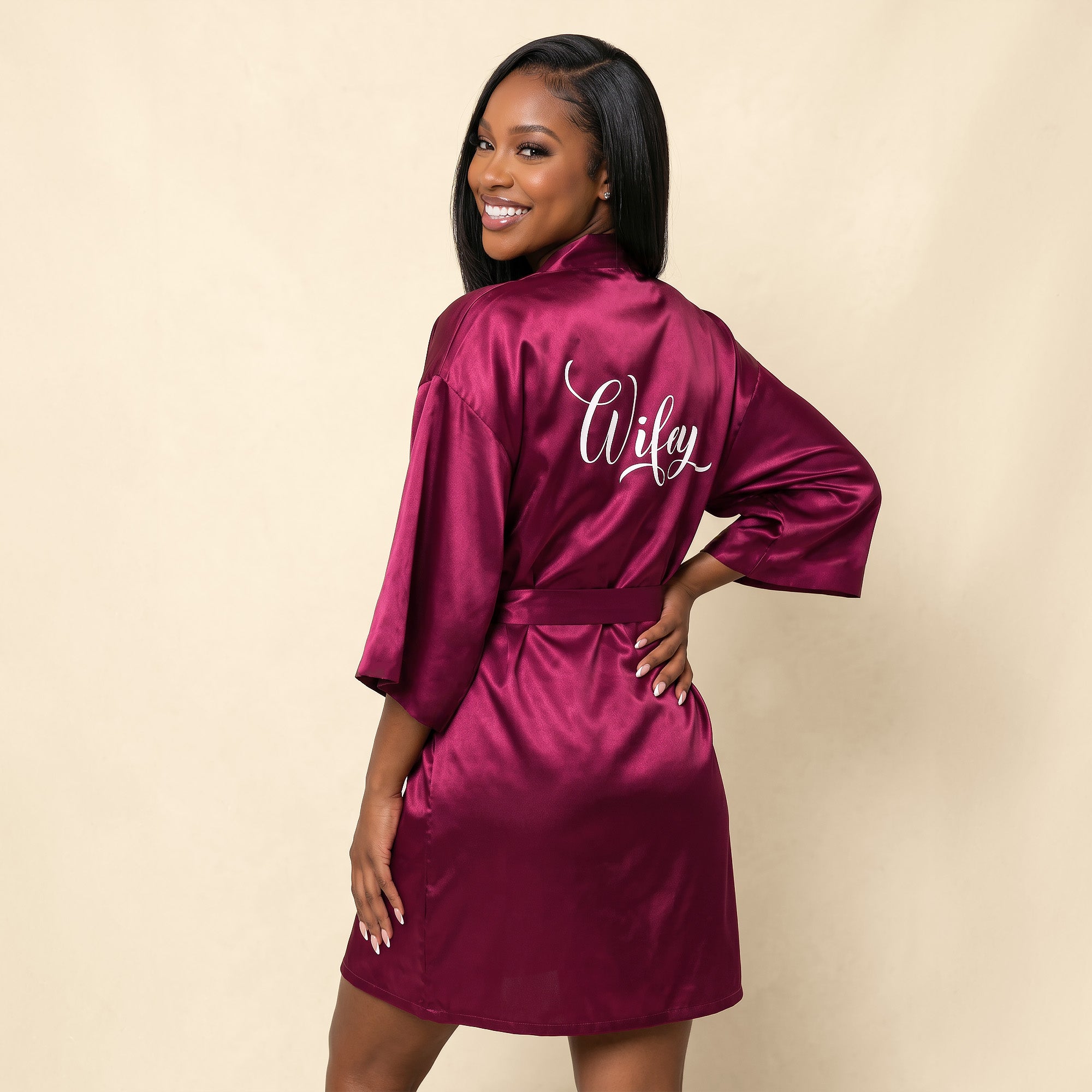 Personalized Wine Burgundy Robes for Women and Girls