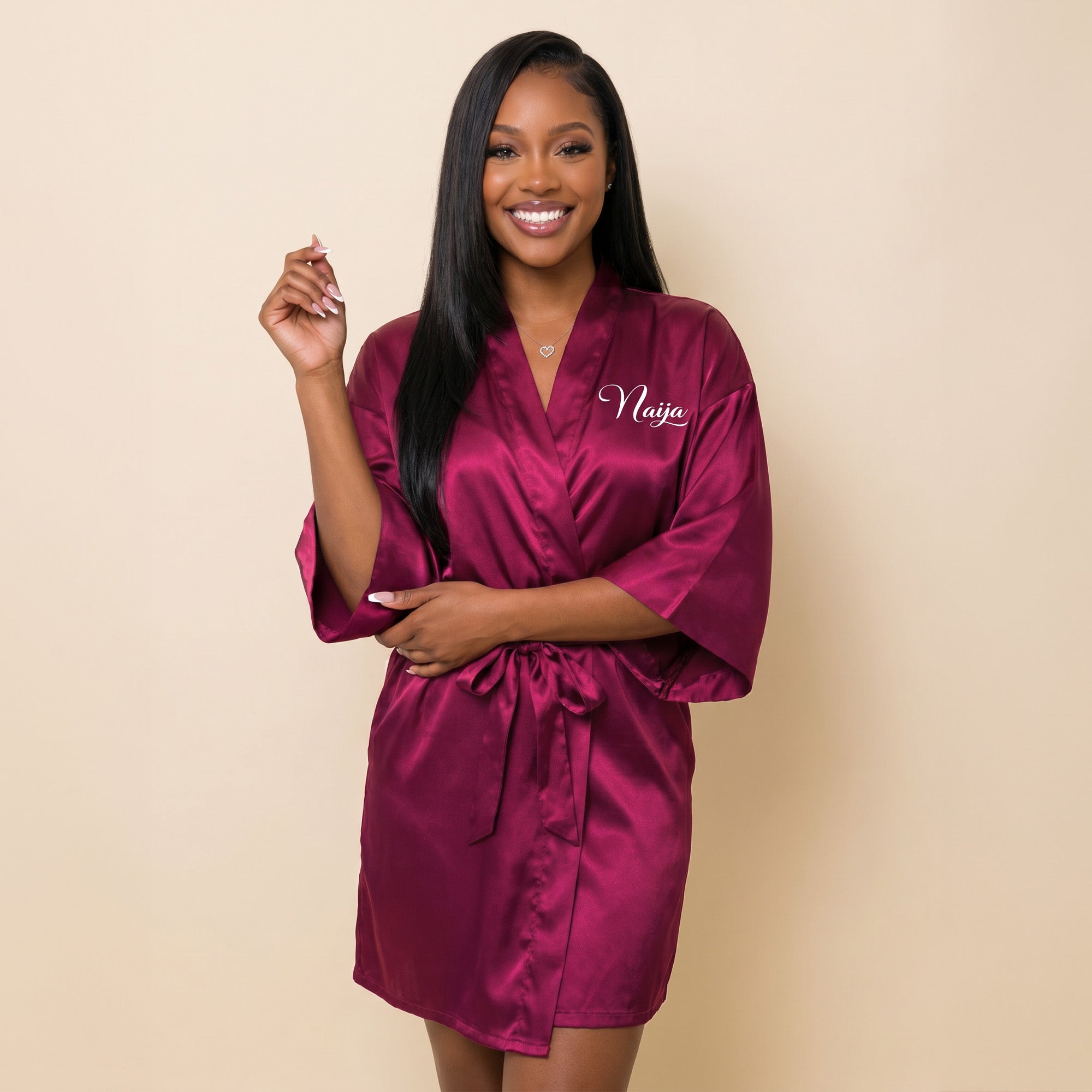 Personalized Wine Burgundy Robes for Women and Girls