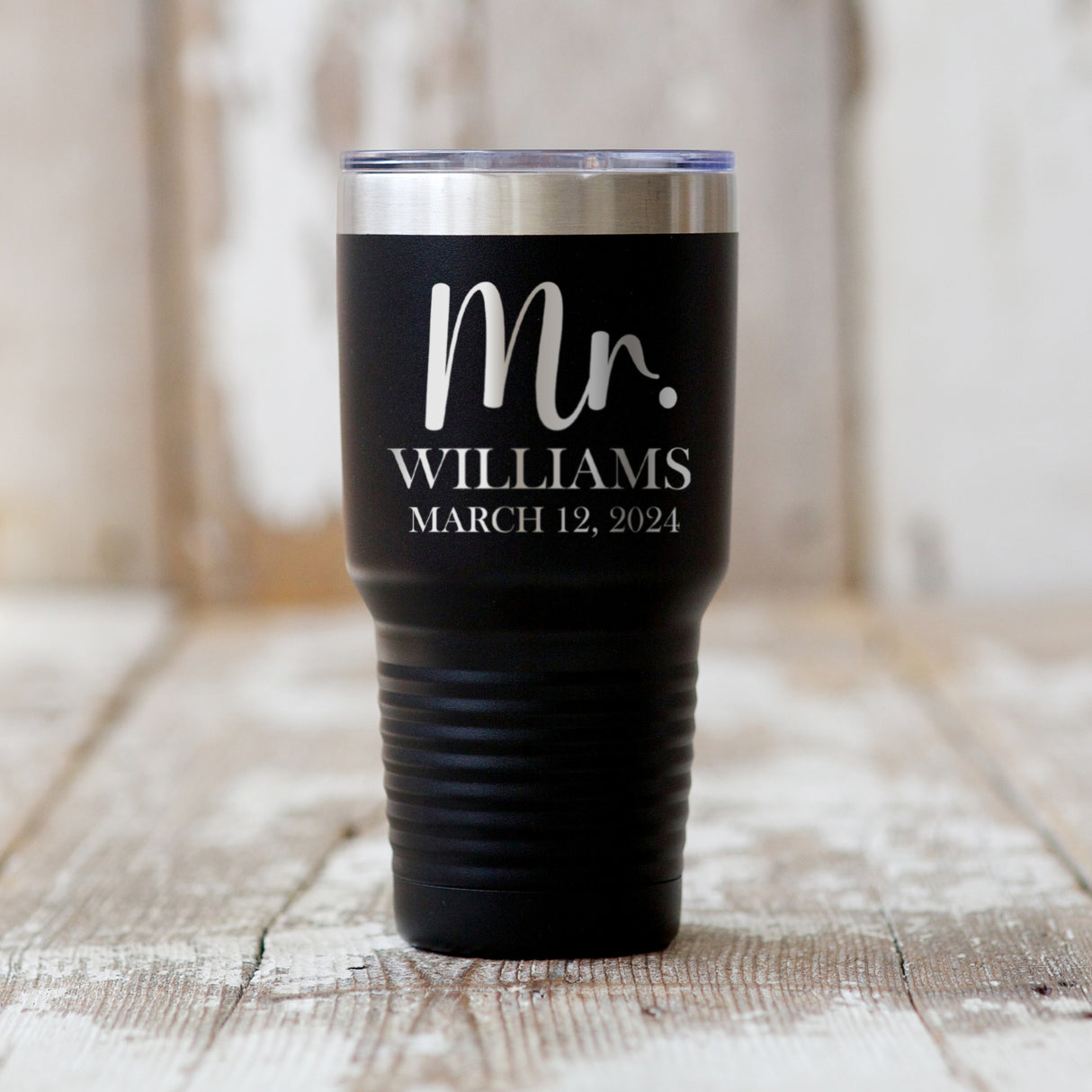 Mr and mrs tumbler set. Personalized tumbler wedding gift. Wedding gift for him. Gift for new groom.