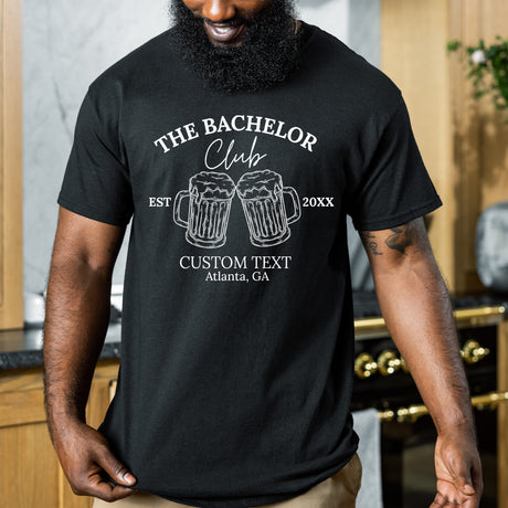 personalized bachelor party shirts for men. Funny Beers Cheers tshirt for bachelor party.