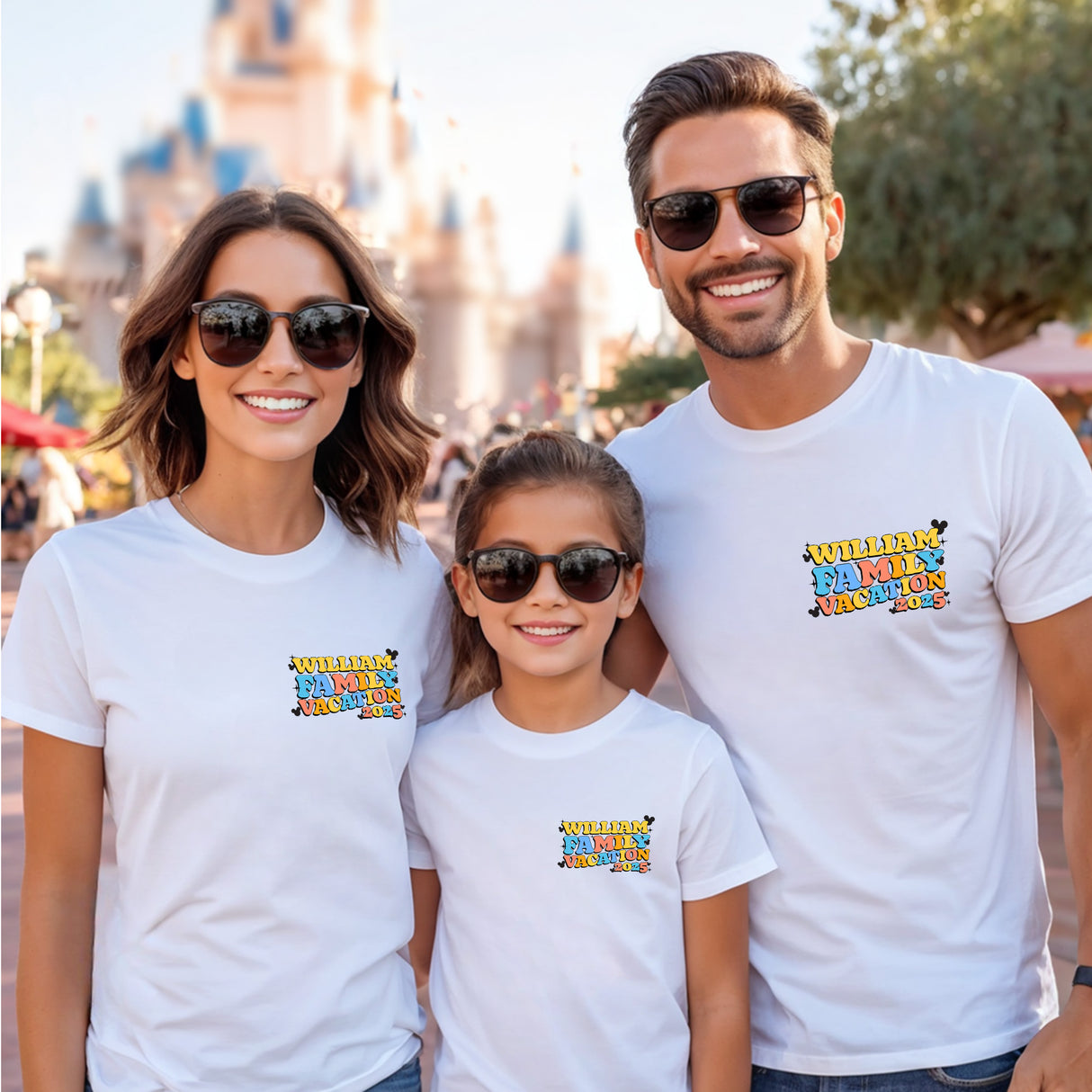 Family vacation tees for family trips, perfect for matching outfits during theme park adventures, resort days, and group travel with kids and adults.