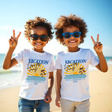 Matching beach shirts for family photos designed for tropical vacations, cruise travel, and coordinated group beachwear.