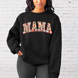 Floral mama sweatshirt that celebrates the special woman in your life. Perfect for mom, grandma, sister, wife, friend, bridesmaid or expectant mother. All SKUs.