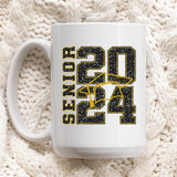 This image shows a 2024 senior graduation coffee mug. This is the perfect gift for 2024 graduates. All SKUs.