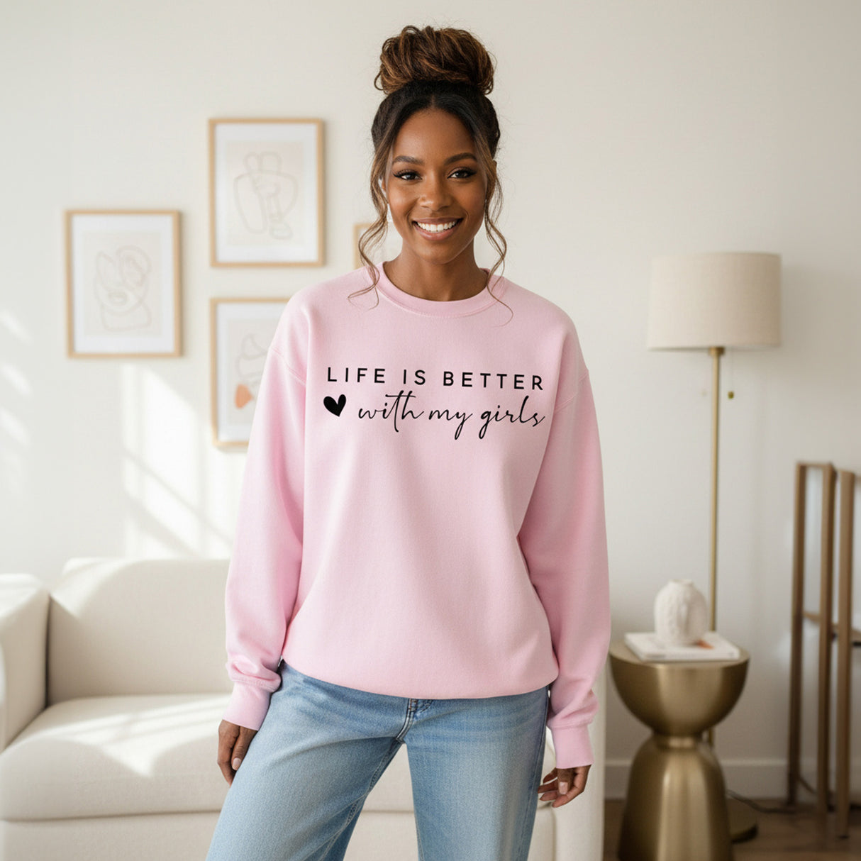For moms with daughters. This sweatshirt is the perfect gift idea for mothers day or as a gift for an expectant mother. All SKUs.