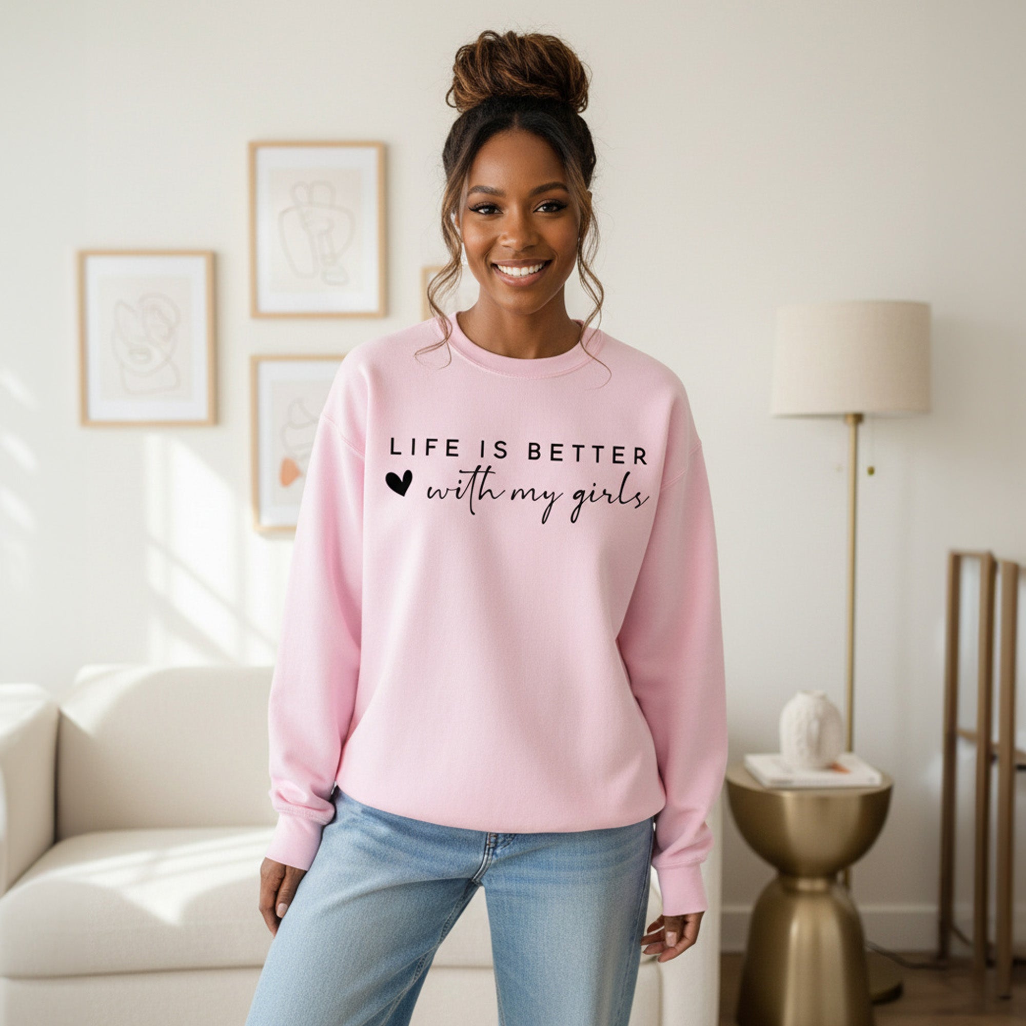 For moms with daughters. This sweatshirt is the perfect gift idea for mothers day or as a gift for an expectant mother. All SKUs.