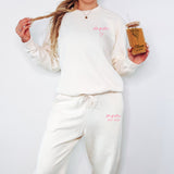 Mom lounge set comes in multiple colors custom sweat suits for women. Adorable mothers day gifts for mom. 
