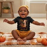 Colorful My First Thanksgiving Onesie Outfit Personalized with Name for Baby Girl and Boy