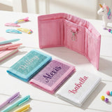 Sparkly Personalized Wallets for Kids with Name, Gifts for Girls