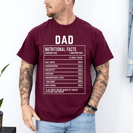 Custom Dad Nutrition Facts Shirt, Funny Fathers Day Gifts From Kids, Personalized Dad Shirt