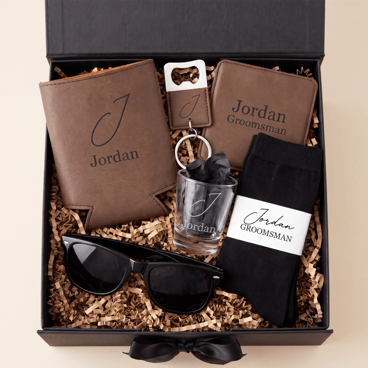 Standard Personalized Groomsmen Gift Box - Gifts Are Blue
