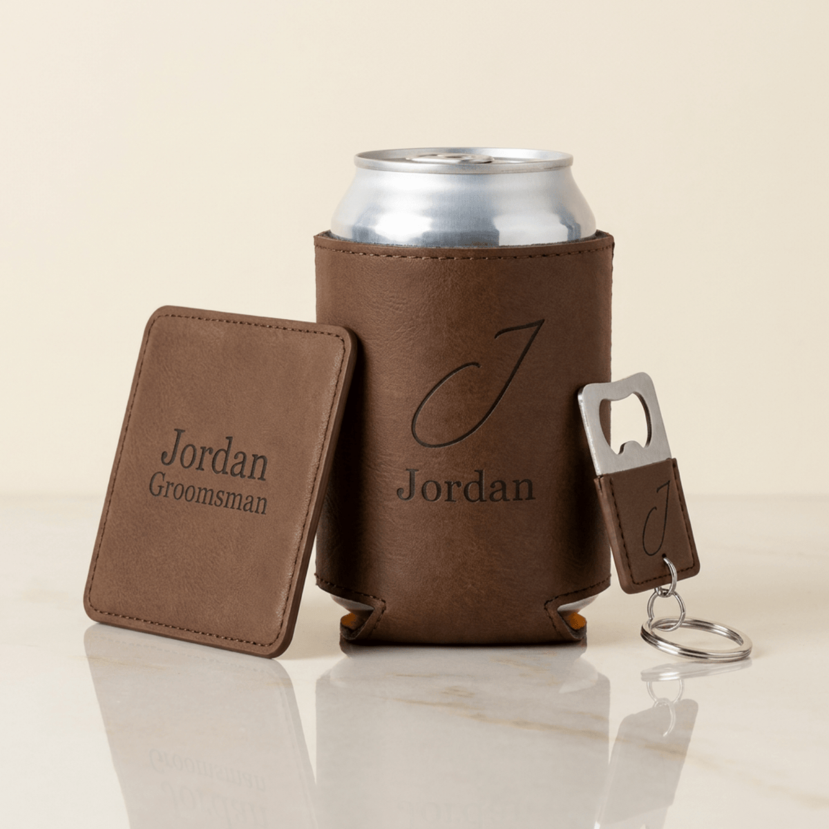 3 Piece Personalized Groomsmen Proposal Gift Set - Gifts Are Blue