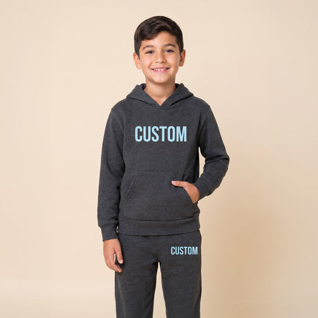 Custom Loungewear Set for Kids to Preteen, Toddler Hoodie no Drawstrings