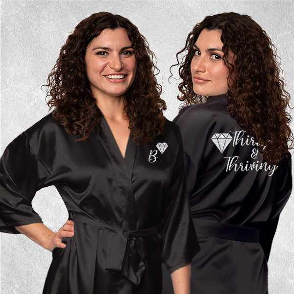 Diamond Template Personalized Robes - Custom Robes for Women & Girls - Sizes 3T-6XL
