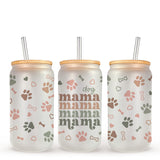 Alternate view showing our frosted iced coffee glass can showing the full wrap design.