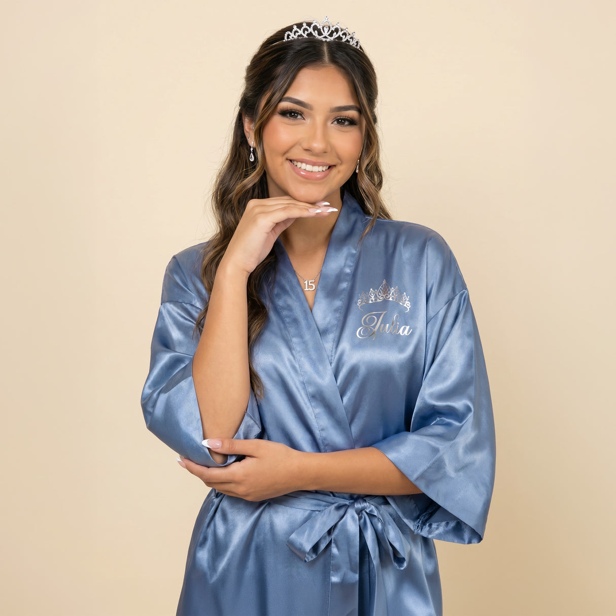 Classic Princess Quince Robe Personalized, Quinceanera Gift