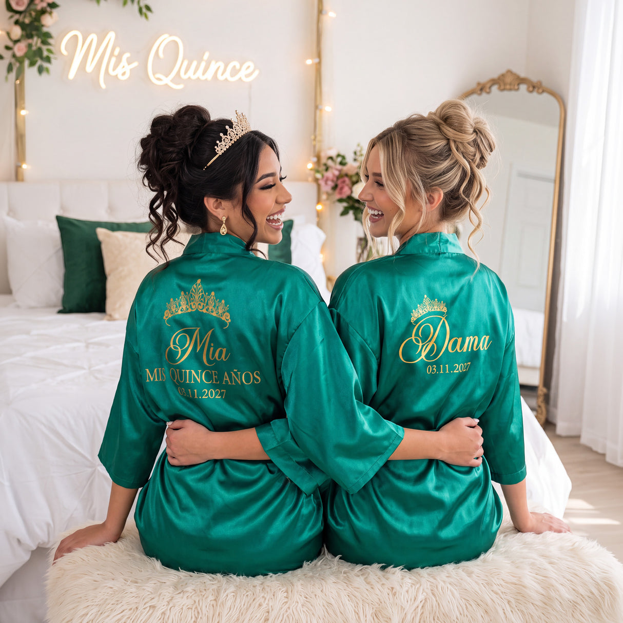 Classic Princess Quince Robe Personalized, Quinceanera Gift