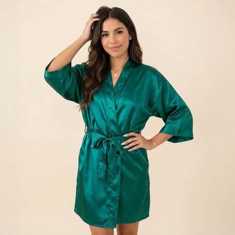 Womens Satin Robes, Sizes Small - 5XL - Gifts Are Blue