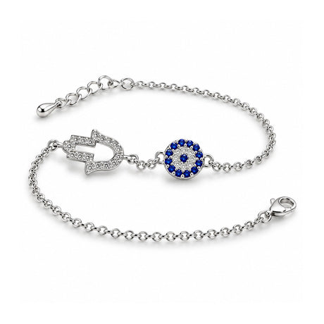 Evil Eye Bracelet or Anklet, Blue Protection Jewelry with Good Luck Charm, Adjustable Stylish Gift - Gifts Are Blue
