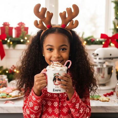 Vintage Christmas Characters Personalized Christmas Mugs for Family and Friends - Gifts Are Blue