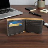 Faux Leather Bifold Personalized Wallet for Teen Boys with Name, Custom Gifts for Him