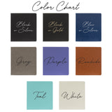 Faux Leather Personalized Binder with Name and Initials, Custom Gifts for Him