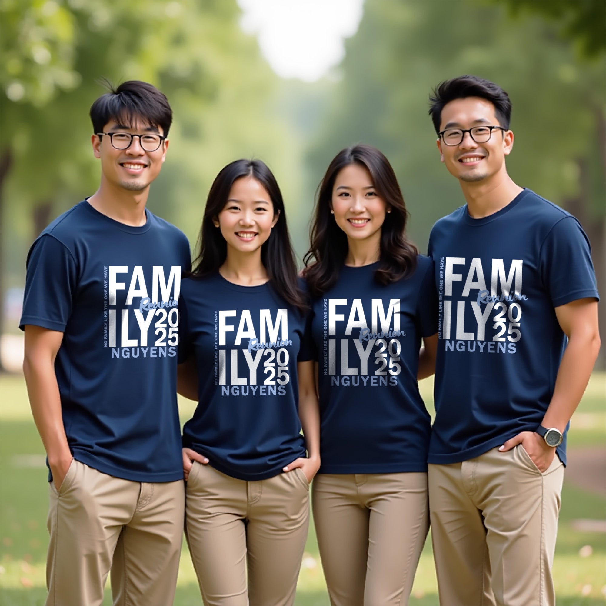 Custom matching family shirts for gatherings. Family reunion shirts for meetups and holiday events.
