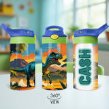 Custom flip top lid with straw for little boys first day of school water bottle custom with name. The perfect back to school gifts. 