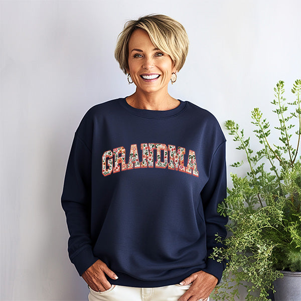 A great gift idea for mothers day, christmas or valentines. Celebrate the special women in your life with this floral grandma sweatshirt. All SKUs. 