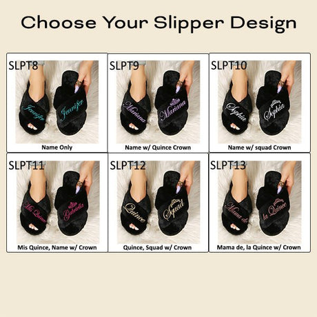 Pretty Personalized Mis Quince Robe and Slipper Set Custom with Name and Date - Gifts Are Blue