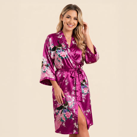 Medium Length Womens Robes - 2 to 18 - Floral Bride & Bridesmaid Robes