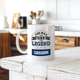Funny custom name mug for Father's Day 2025, gift idea for dad, papa, or grandpa. Best Father's Day gift mug with personalized name.