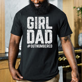 Funny girl dad outnumbered shirt is the perfect Father's Day gift, Birthday gift, or Christmas gift.